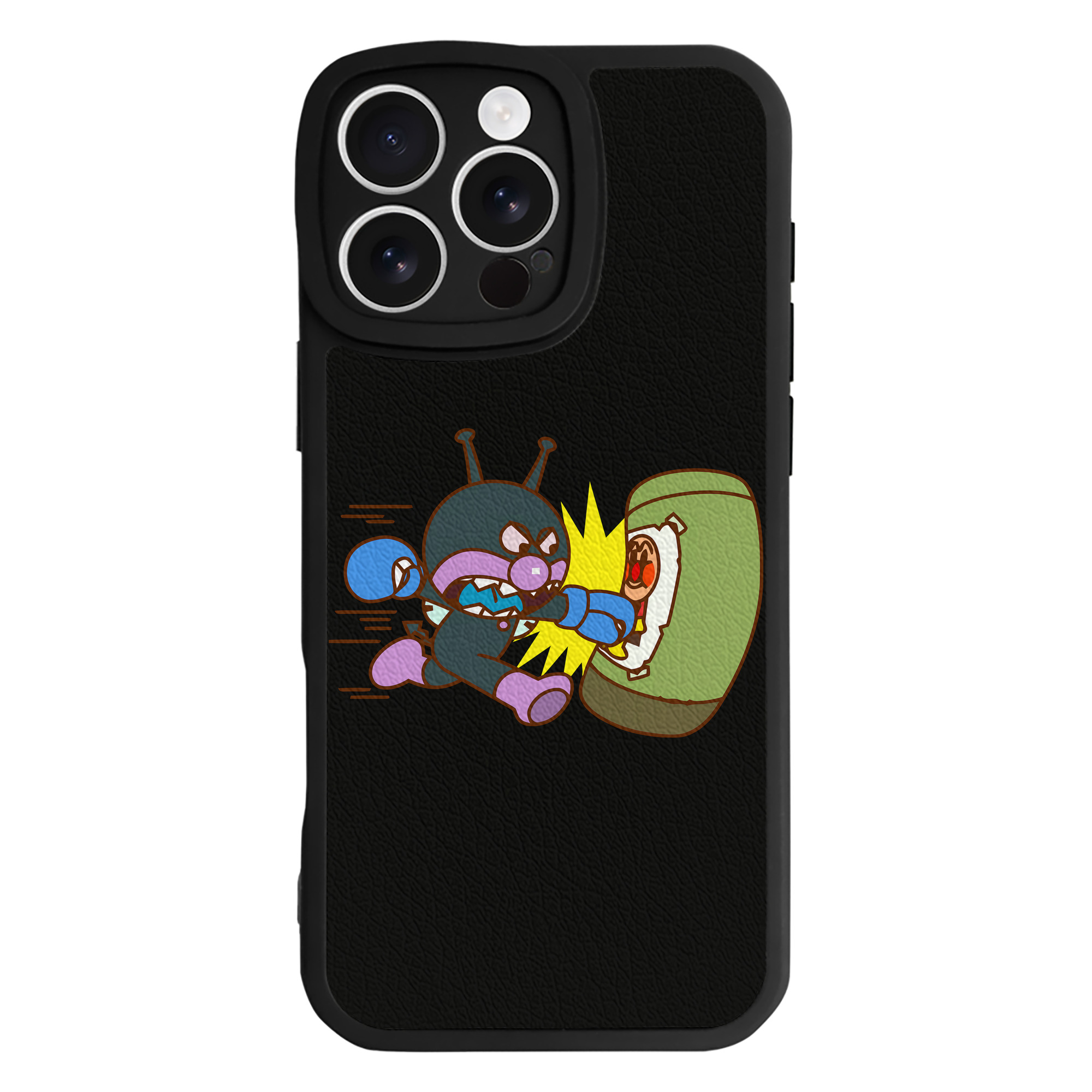 （画像用） アンパンマン Anpanman 【iPhone 16シリーズ対応】シリコンスマホケース（レザー調） 材質：シリコン